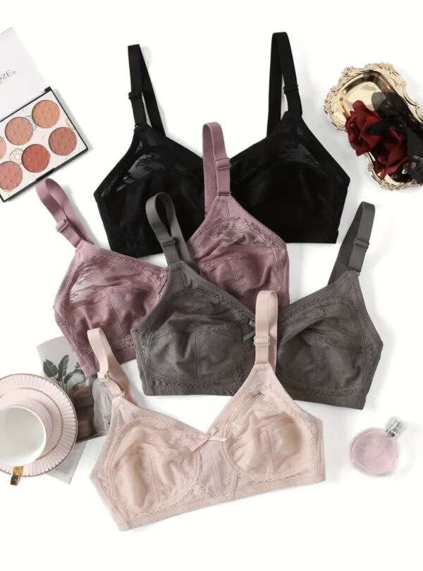 Solid Colour Full Cup Elegant Bra