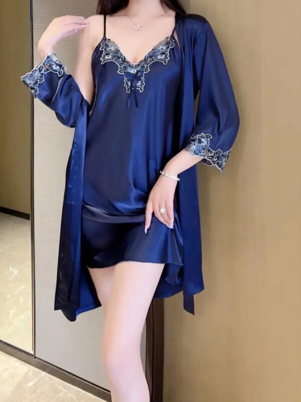Satin Nighty with Gown 2Pcs