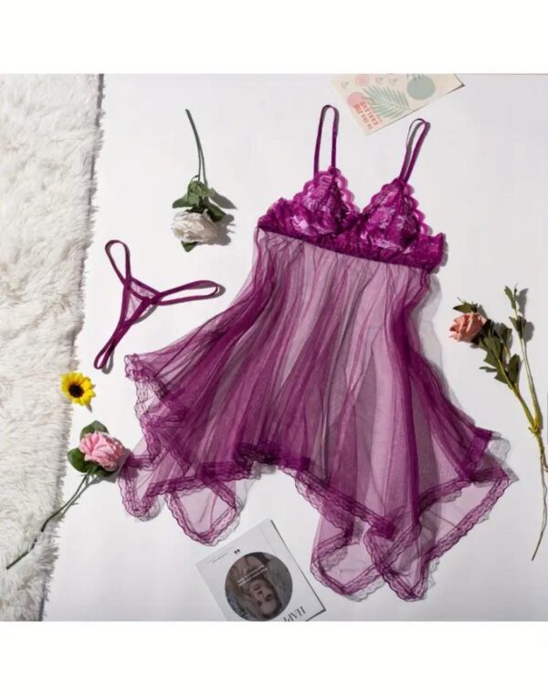 Purple Lace Lingerie Set