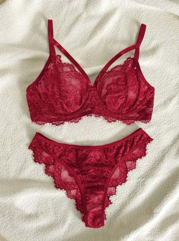 Red Lace Lingerie Set